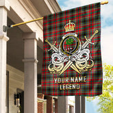 Custom Name Clan Anderson of Arbrake Tartan Garden Flag with Clan Crest and the Golden Sword of Courageous Legacy IY31
